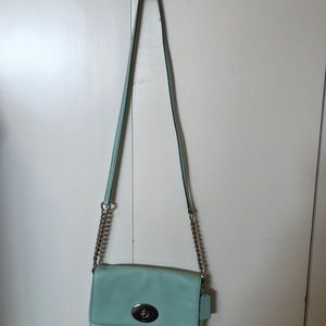 Coach Chain Strap Leather Crossbody